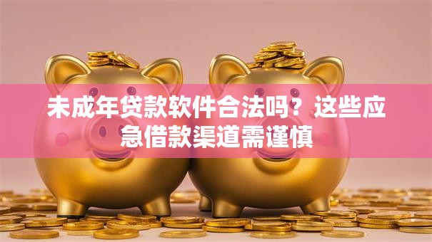 未成年贷款软件合法吗？这些应急借款渠道需谨慎