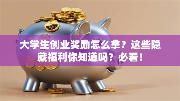 大学生创业奖励怎么拿？这些隐藏福利你知道吗？必看！