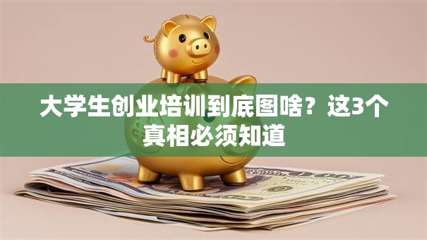 大学生创业培训到底图啥？这3个真相必须知道