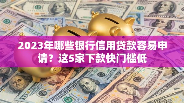 2023年哪些银行信用贷款容易申请？这5家下款快门槛低