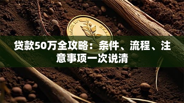 贷款50万全攻略：条件、流程、注意事项一次说清