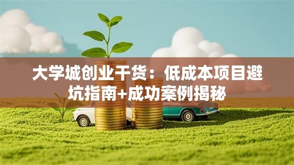 大学城创业干货：低成本项目避坑指南+成功案例揭秘