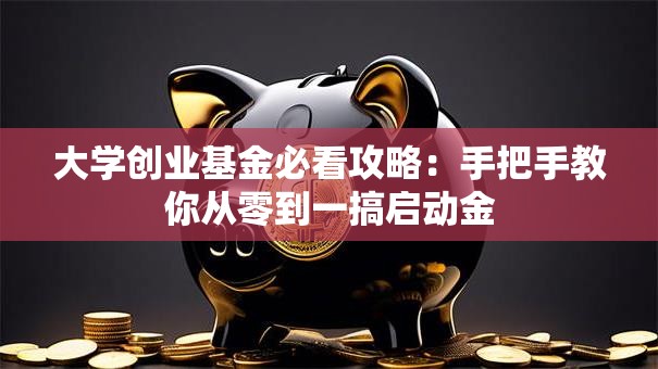 大学创业基金必看攻略：手把手教你从零到一搞启动金