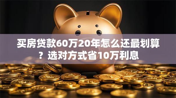 买房贷款60万20年怎么还最划算？选对方式省10万利息