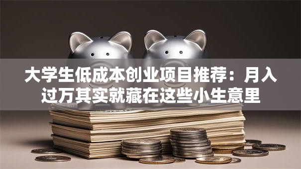 大学生低成本创业项目推荐：月入过万其实就藏在这些小生意里