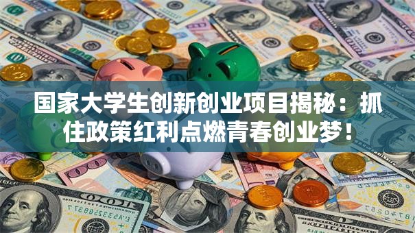 国家大学生创新创业项目揭秘：抓住政策红利点燃青春创业梦！