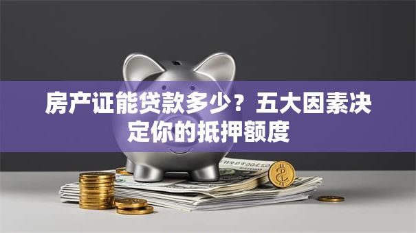 房产证能贷款多少？五大因素决定你的抵押额度