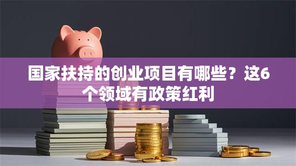 国家扶持的创业项目有哪些？这6个领域有政策红利