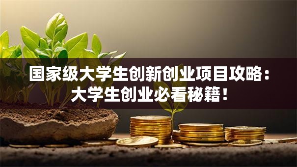 国家级大学生创新创业项目攻略：大学生创业必看秘籍！