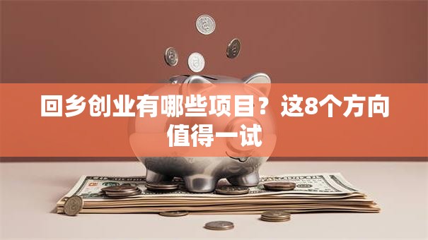 回乡创业有哪些项目？这8个方向值得一试