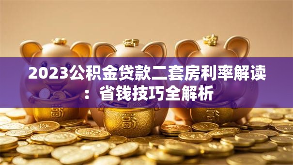 2023公积金贷款二套房利率解读：省钱技巧全解析