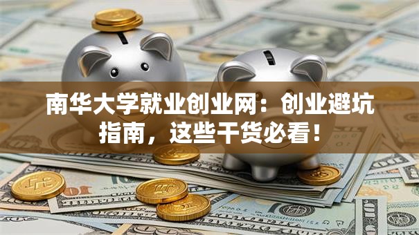南华大学就业创业网：创业避坑指南，这些干货必看！