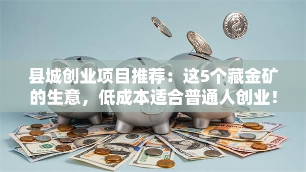 县城创业项目推荐：这5个藏金矿的生意，低成本适合普通人创业！