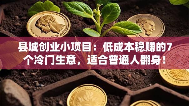 县城创业小项目：低成本稳赚的7个冷门生意，适合普通人翻身！