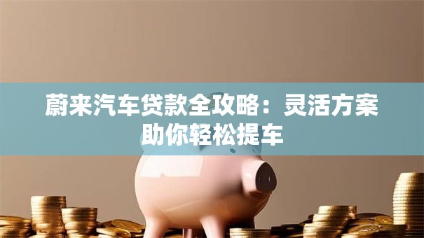 蔚来汽车贷款全攻略：灵活方案助你轻松提车