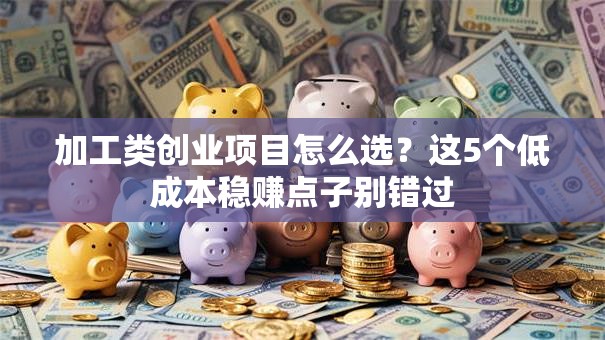 加工类创业项目怎么选？这5个低成本稳赚点子别错过