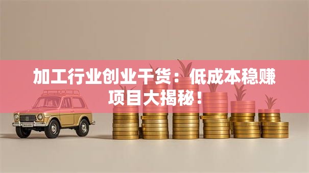 加工行业创业干货：低成本稳赚项目大揭秘！