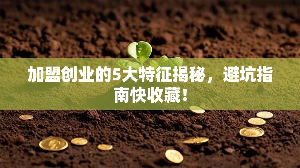 加盟创业的5大特征揭秘，避坑指南快收藏！