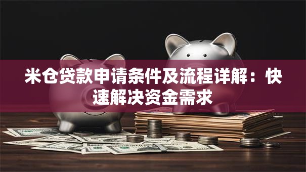 米仓贷款申请条件及流程详解：快速解决资金需求