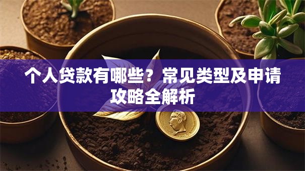 个人贷款有哪些？常见类型及申请攻略全解析