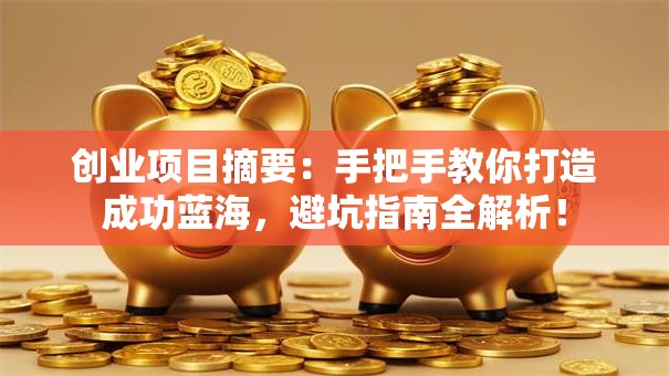 创业项目摘要：手把手教你打造成功蓝海，避坑指南全解析！