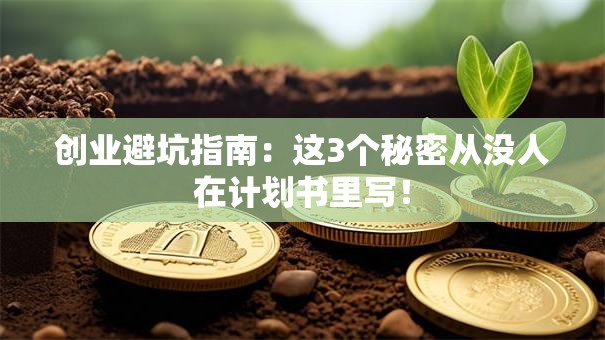 创业避坑指南：这3个秘密从没人在计划书里写！
