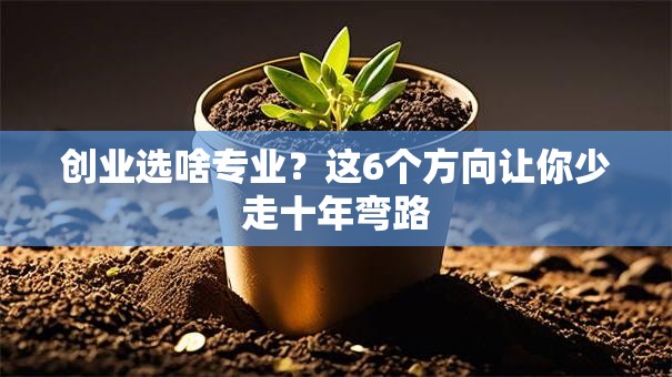 创业选啥专业？这6个方向让你少走十年弯路