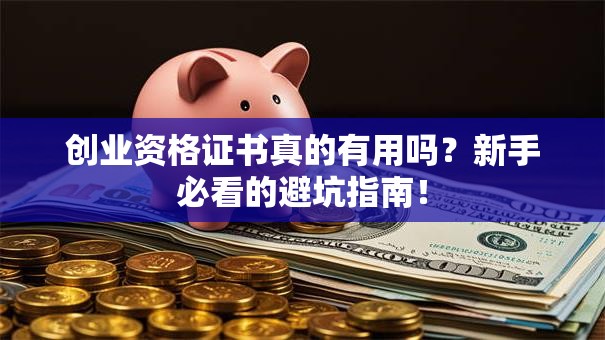 创业资格证书真的有用吗？新手必看的避坑指南！