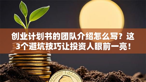 创业计划书的团队介绍怎么写？这3个避坑技巧让投资人眼前一亮！