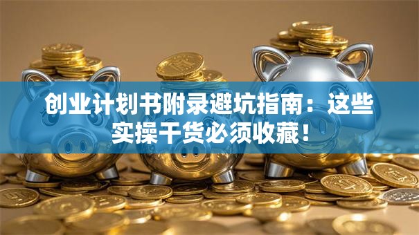 创业计划书附录避坑指南:这些实操干货必须收藏! 创业计划书附录避坑指南:这些实操干货必须收藏!