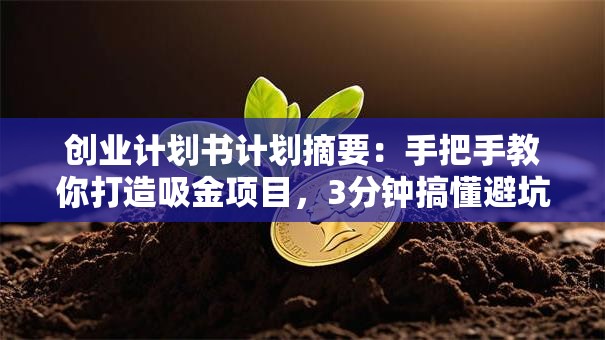 创业计划书计划摘要：手把手教你打造吸金项目，3分钟搞懂避坑攻略
