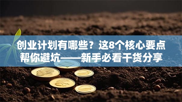 创业计划有哪些？这8个核心要点帮你避坑——新手必看干货分享