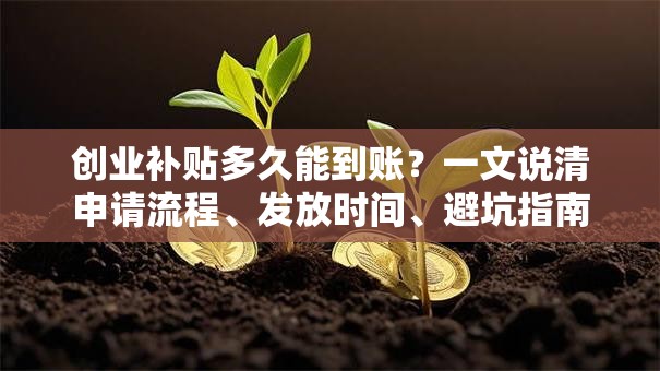 创业补贴多久能到账？一文说清申请流程、发放时间、避坑指南