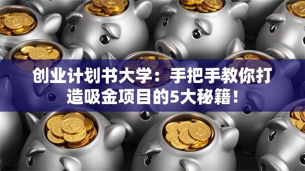 创业计划书大学：手把手教你打造吸金项目的5大秘籍！