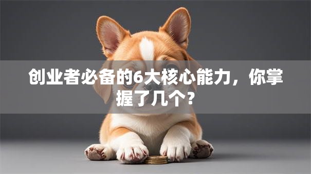 创业者必备的6大核心能力，你掌握了几个？