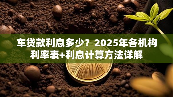 车贷款利息多少？2025年各机构利率表+利息计算方法详解