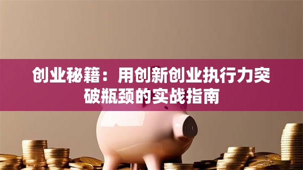 创业秘籍：用创新创业执行力突破瓶颈的实战指南