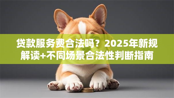 贷款服务费合法吗？2025年新规解读+不同场景合法性判断指南