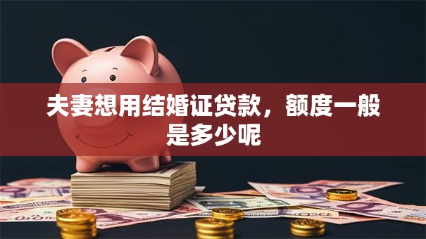 夫妻想用结婚证贷款，额度一般是多少呢
