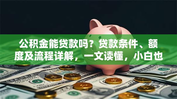 公积金能贷款吗？贷款条件、额度及流程详解，一文读懂，小白也能轻松搞明白