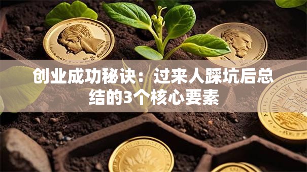创业成功秘诀：过来人踩坑后总结的3个核心要素