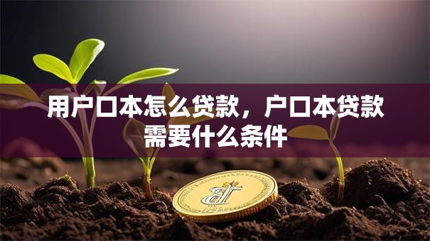 用户口本怎么贷款，户口本贷款需要什么条件