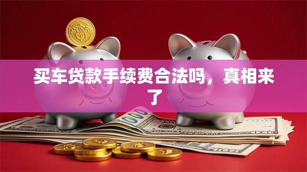 买车贷款手续费合法吗，真相来了