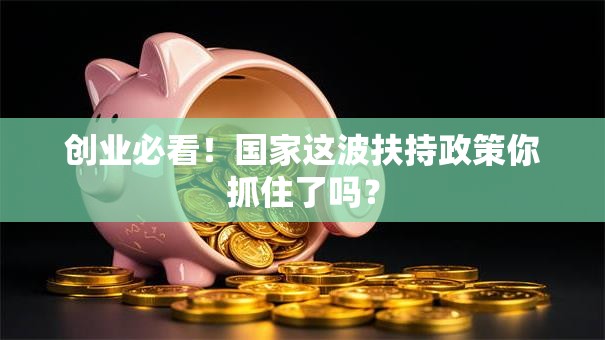 创业必看！国家这波扶持政策你抓住了吗？