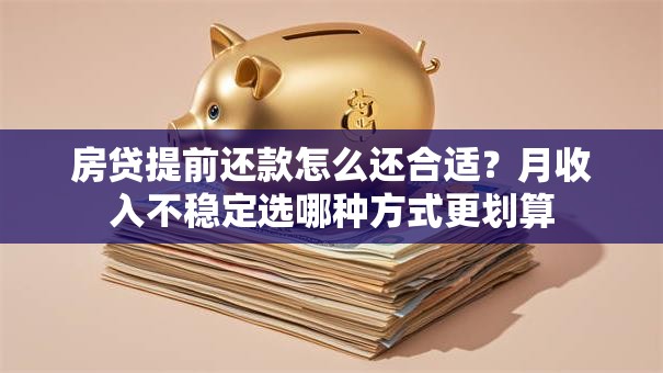 房贷提前还款怎么还合适？月收入不稳定选哪种方式更划算