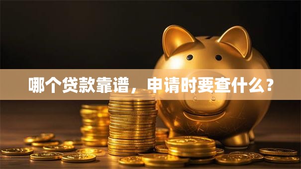 哪个贷款靠谱，申请时要查什么？