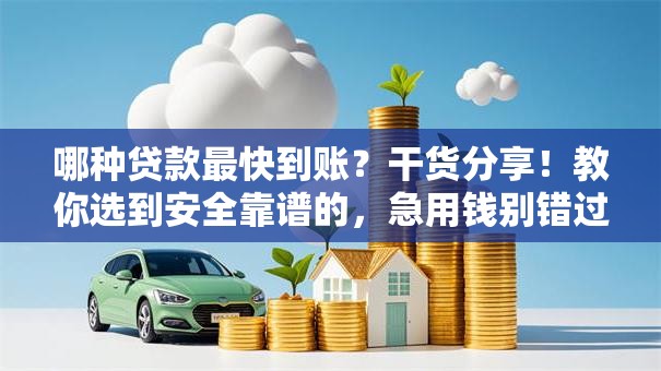 哪种贷款最快到账？干货分享！教你选到安全靠谱的，急用钱别错过