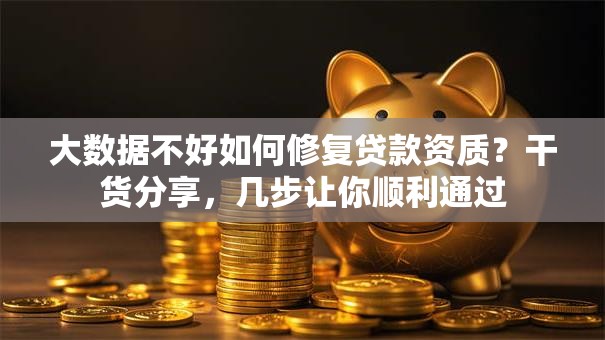 大数据不好如何修复贷款资质？干货分享，几步让你顺利通过