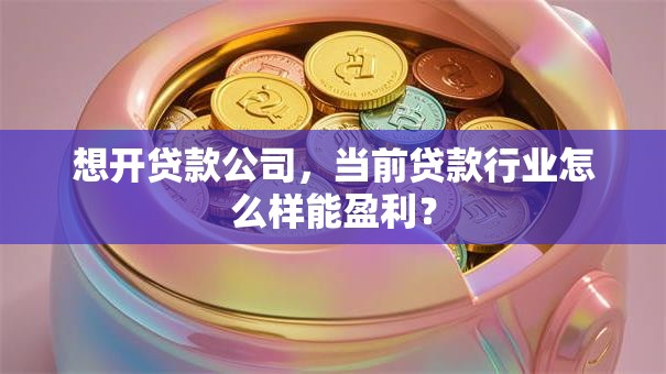 想开贷款公司，当前贷款行业怎么样能盈利？