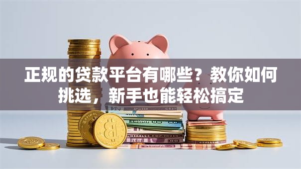 正规的贷款平台有哪些？教你如何挑选，新手也能轻松搞定